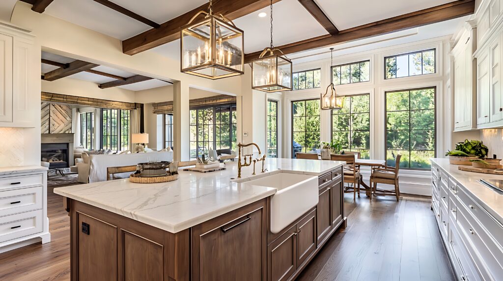 Engineered hardwood in kitchen in historic home