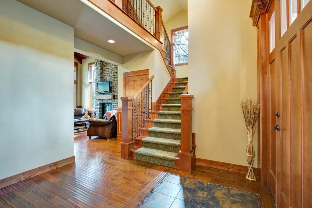 carpet stair runners in entryway